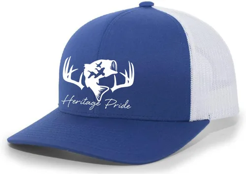 Miniatura 11 de Heritage Pride Sombrero de camionero de malla bordada para hombre de caza de pato de pesca de ciervos