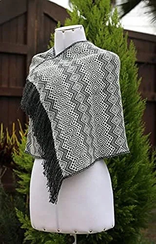 Miniatura 3 de TINKUY PERU - Chal de alpaca peruana de pashmina Ruana, 61 x 22 pulgadas, talla única