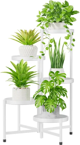 Miniatura 28 de iDavosic.ly Soporte grande para plantas de 6 niveles para interiores, 10 pulgadas de ancho de metal de esquina alta para múltiples plantas, estante