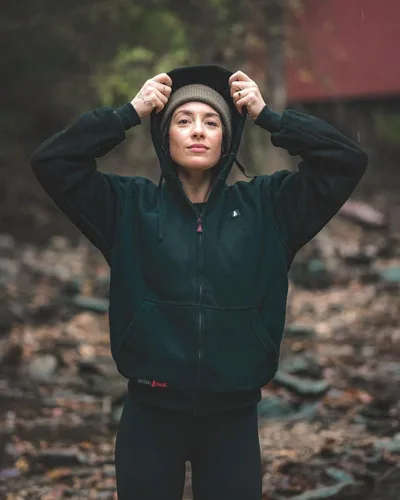 Miniatura 4 de ActionHeat Sudadera con capucha recargable con batería de 5 V, unisex, sudadera con capucha de calefacción con operación táctil, sistema