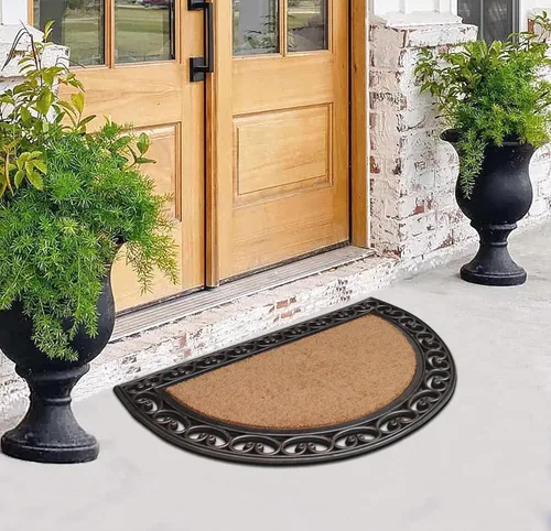 Miniatura 105 de A1HC Tapete para Puerta de Fibra de Coco Natural y Caucho, 30"x48" – Grueso, Duradero, Resistente, Anti-Desprendimiento, Resistente a