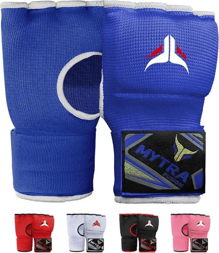 Mytra Fusion Guantes interiores híbridos de boxeo para niños, boxeo, artes marciales mixtas, Muay Thai, gimnasio, entrenamiento, gel, guantes