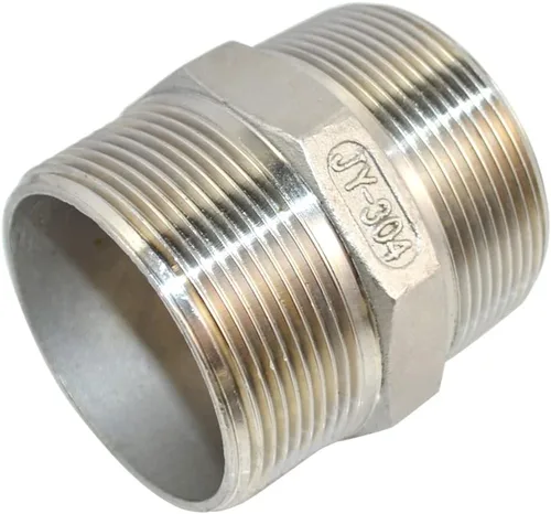 Miniatura 10 de Pezón hexagonal roscado macho NPT de 1/8 "x 1/8", acoplador rápido de acero inoxidable 304 (1/4")