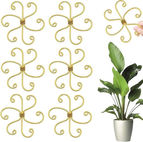 Miniatura 6 de Juego de soporte para tallos de plantas, 2025 nuevo soporte de plástico reutilizable para plantas trepadoras, enrejado de 3/6 piezas, estacas