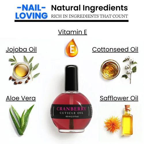 Miniatura 2 de Ellie Chase Aceite hidratante para el cuidado de cutículas y uñas, 2.3 onzas líquidas, aroma a arándano, infundido con aceite de jojoba, aloe