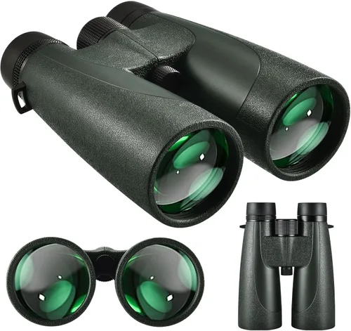 LUXUN Prismáticos de 15 x 56 para adultos de alta potencia con sistema óptico HD, prisma BAK4 y revestimiento FMC, binoculares impermeables para
