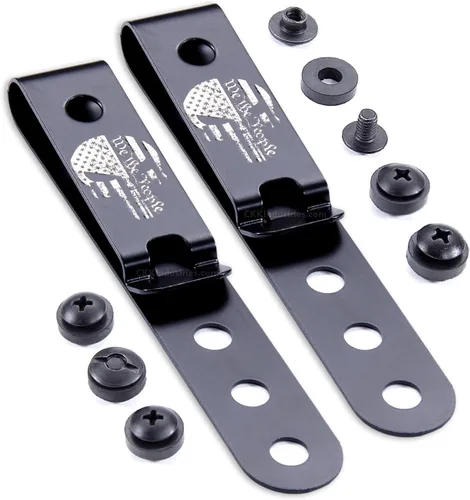 Miniatura 17 de HolsterSmith - Clip universal de metal para cinturón para hacer fundas, modelo 5, (3 agujeros), color negro táctico