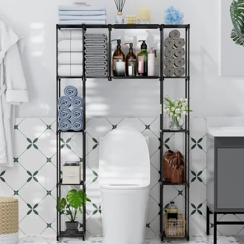 Miniatura 7 de PPN Gabinete de almacenamiento sobre el inodoro, organizador de baño premium y estantes de almacenamiento para espacios pequeños