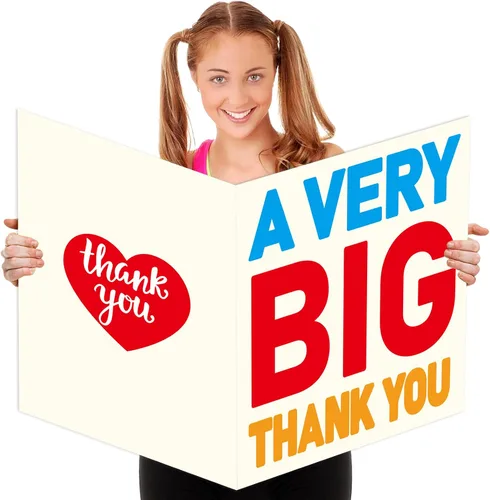 Una Tarjeta de Felicitación Gigante de Agradecimiento Muy Grande con Sobre Tarjeta de Gratitud Gigante Gracias para Cumpleaños, Fiesta, Baby Shower,