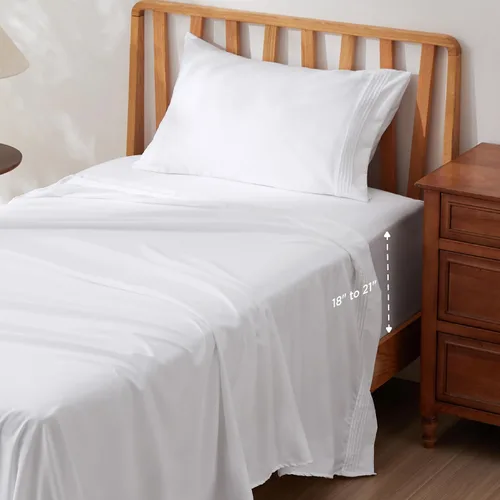Miniatura 41 de Bedsure Juego de Sábanas King de Bolsillo Profundo - Se Adapta a Colchones de Hasta 21 Pulgadas de Grosor - 4 Piezas Sábanas de Cama GentleSoft