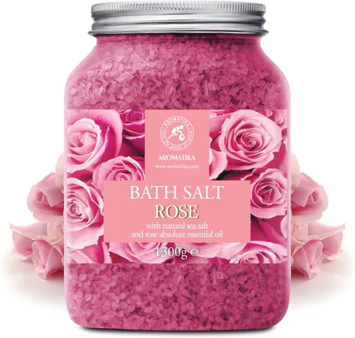 Miniatura 2 de Sales de baño de rosas de 46 onzas, aceite de palisandro natural y extracto de rosa, lo mejor para relajarse - Buen sueño - Belleza - Bañarse