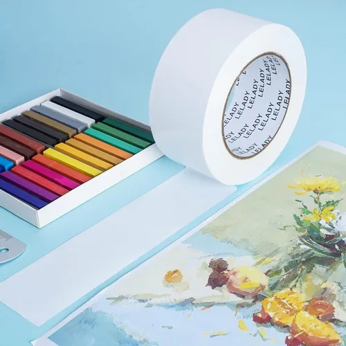 Miniatura 7 de Cinta adhesiva de doble cara de 2 pulgadas x 40 yardas, 1 rollo de cinta adhesiva de doble cara, cinta adhesiva de doble cara, para artes