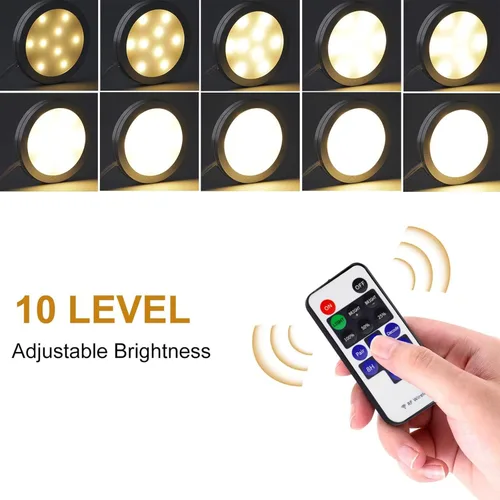 Miniatura 5 de AIBOO - juego enlazable de ledes para colocar debajo del gabinete, luces con soporte delgadas de aluminio de 12 V con control remoto RF inalámbrico