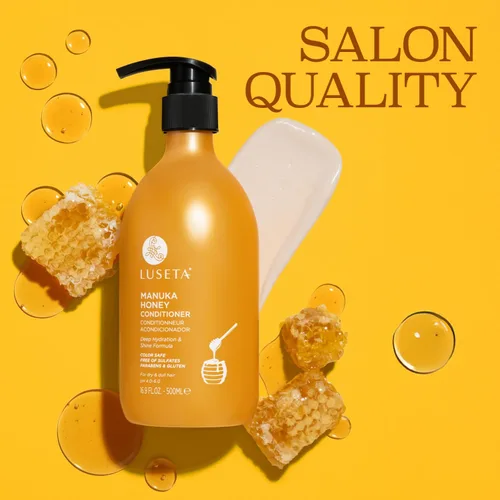 Miniatura 2 de Acondicionador de miel de manuka Luseta hidrata y reparación para cabello seco y opaco añade brillo y restaura la suavidad Hidratante para cabello