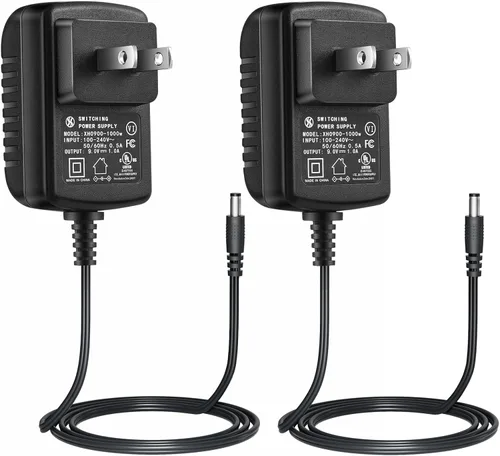 Miniatura 10 de Adaptador de fuente de alimentación 9V 1A, DC Jack Center Positive, enchufe 0.217 in x 0.083 in, para Arduino UNO, reloj de tubo Nixie, máquina