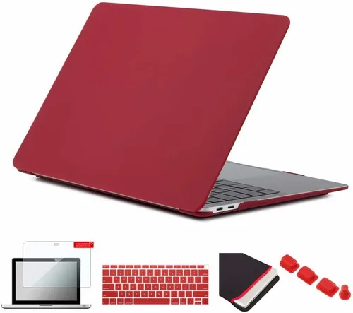 Miniatura 32 de Pack 5 en 1 de carcasa para MacBook Air, de Se7enline, de plástico duro, tacto suave, con protector de teclado de silicón, protector de pantalla
