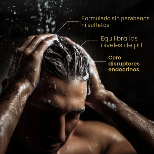 Miniatura 3 de BASED Champú rejuvenecedor con aloe vera, aceite de menta y aceite de coco, champú limpiador para hombres, sin sulfatos, parabenos o ftalatos