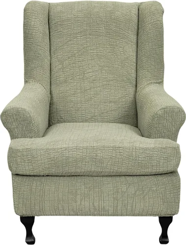 Miniatura 27 de Eco-Ancheng Funda para silla Wingback, 2 piezas, respaldo de ala, fundas de elastano para sillón con respaldo de ala, fundas para sillón con parte