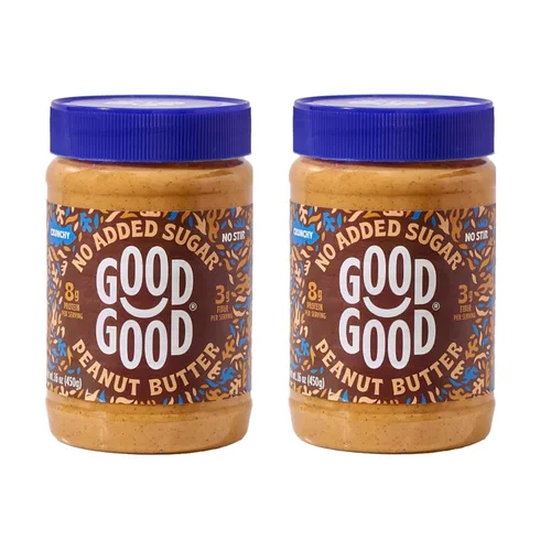 Miniatura 11 de GOOD GOOD Mantequilla de maní crujiente apta para dieta cetogénica - Baja en carbohidratos y sin azúcares añadidos - Vegana - Sin conservantes - Sin