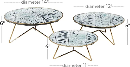 Miniatura 7 de Deco 79 Soporte para tartas, multicolor
