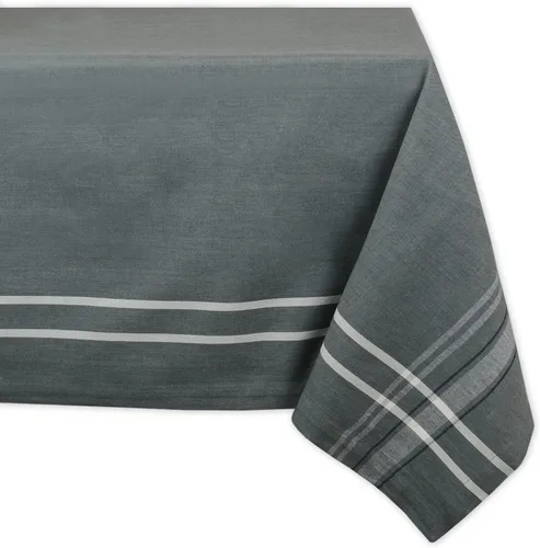 Miniatura 16 de DII - Mantel redondo para mesa de comedor, estilo rústico, colección de manteles con rayas estilo francés, 177.8 cm de diámetro, color gris Gris