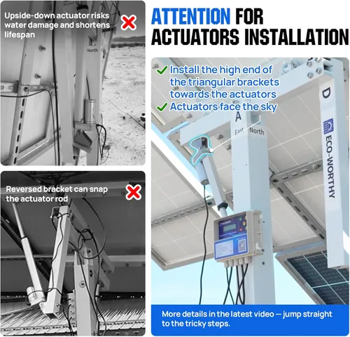 Miniatura 4 de ECO-WORTHY Sistema de panel solar de seguimiento de doble eje (aumenta un 40% la potencia) con controlador de seguimiento, kit completo
