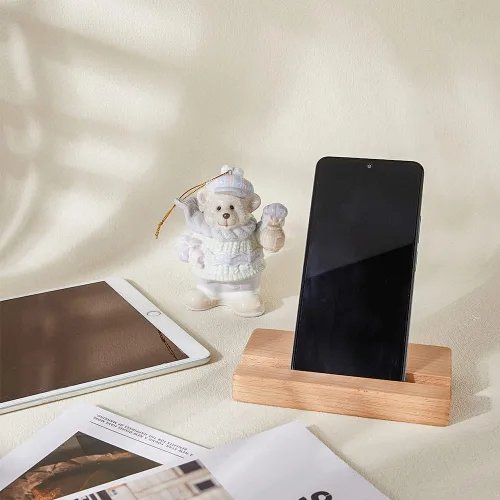 Miniatura 4 de Soporte rectangular de madera para teléfono móvil, soporte para teléfono celular, soporte universal para teléfono celular, 1 unidad, 5.55 x 3.15 x