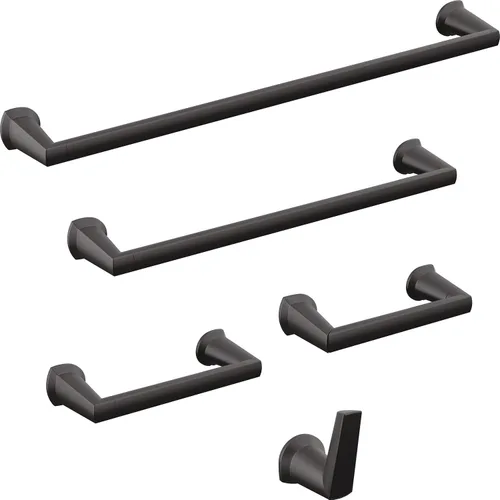 Miniatura 3 de Delta Galeon - Toallero de 24 pulgadas para baño, color negro mate, toallero de pared para baño, toallero de pared para montaje en pared, 77224-BL