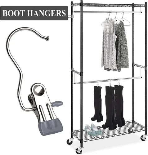 Miniatura 3 de Paquete de 20 ganchos para botas para colgar en el armario, ganchos para sombreros, pantalones, toallas, calcetines, bolsos, bolsos, ropa