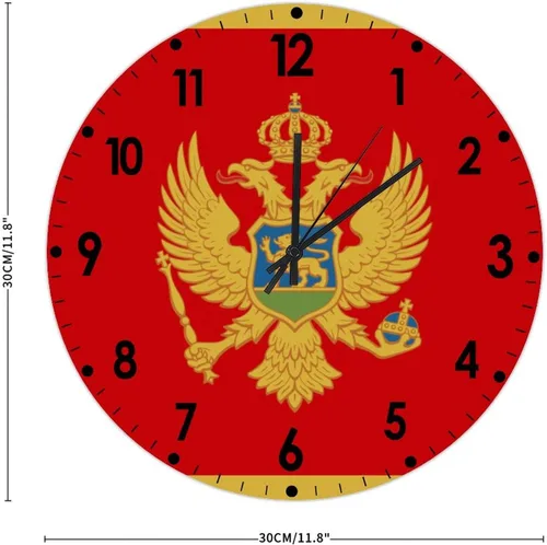 Miniatura 759 de Cheyan Reloj de pared con bandera de Canadá de 12 pulgadas, silencioso, sin tictac, de PVC, funciona con pilas, reloj redondo decorativo, regalo
