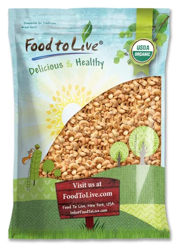 Miniatura 8 de Food to Live Anacardos enteros tostados orgánicos en seco, 2 libras sin OMG, sin sal, nueces tostadas al horno, sin aceite añadido, kosher, vegano