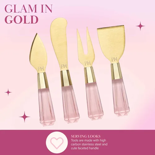 Miniatura 6 de Juego de tabla para embutidos y bandeja de servir Paris Hilton, tabla de bambú magnética y personalizable con utensilios para queso, set de 7