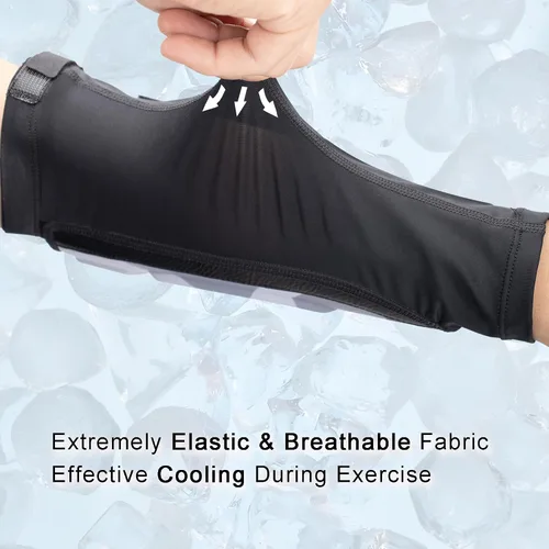 Miniatura 7 de Protector de brazo de tiro con arco manga acolchada para antebrazo con cierre ajustable, equipo de protección de brazo elástico transpirable