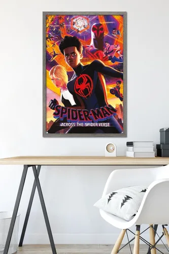 Miniatura 6 de Marvel Spider-Man: Across The Spider-Verse - Póster de pared de hoja del grupo uno, 34 pulgadas de largo x 22.4 pulgadas de ancho, versión enmarcada