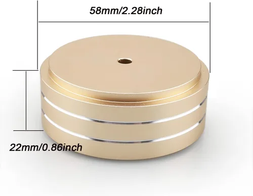 Miniatura 2 de Tertullus 4 pies de altavoz de aluminio HiFi Tocadiscos pies de aislamiento pies de soporte de aluminio Altavoces almohadillas de audio de 2.283 x