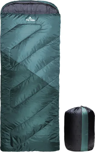 Teton Celsius XXL Sleeping Bag, Cold Weather Sleeping Bags for Adults and Kids, Camping Made Easy and Warm. Compression Sack Included, 35F, 25F, 0F,