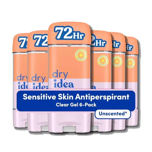 Dry Idea Desodorante de gel y antitranspirante para mujeres, hipoalergénico para pieles sensibles, protección 2 veces más larga contra el sudor,