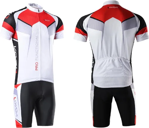 Miniatura 21 de Lixada Camiseta de ciclismo para hombre de manga corta con pantalones cortos acolchados de secado rápido para verano, ropa corta para bicicleta