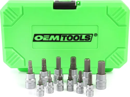 Miniatura 11 de OEMTOOLS 23538 Juego de llaves hexagonales largas de 12 piezas, juego de llaves hexagonales métricas de 1/4 pulgadas y 3/8 pulgadas, brocas de acero