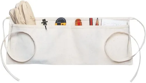 CLC Custom Leathercraft C6 delantal de cintura de lona de dos bolsillos, unisex para adultos, blanco