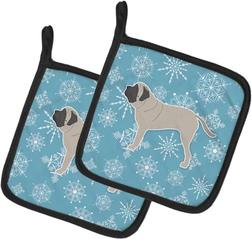 Miniatura 200 de Caroline's Treasures BB3567PTHD - Juego de soportes para ollas de cocina resistentes al calor, almohadillas calientes para cocinar, hornear, Copo