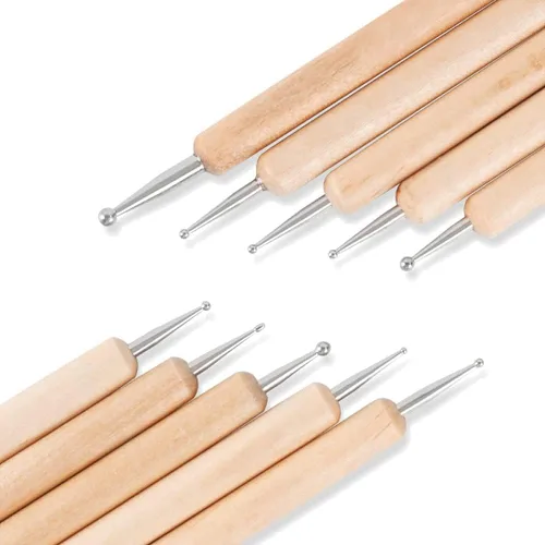 Miniatura 7 de Kit de herramientas de escultura de mano para modelado de pasteles de fondant, 31 piezas para decoración de pasteles de galletas, escultura