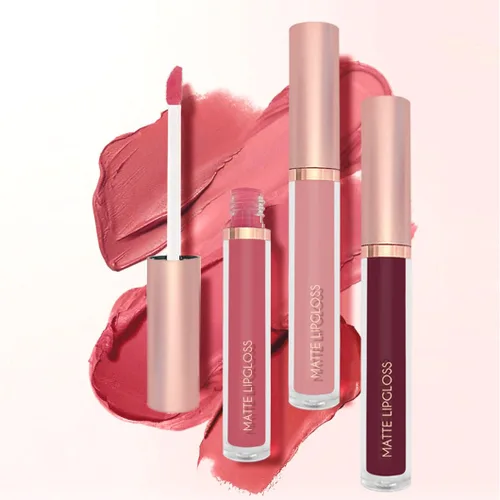Miniatura 9 de BestLand Juego de 3 lápices labiales líquidos rojos atrevidos, seductores, brillo de labios mate de larga duración, impermeable, alto pigmento a