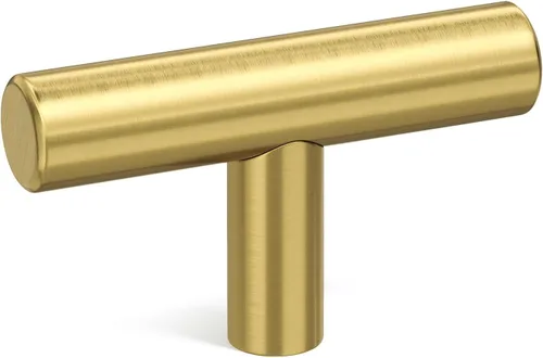 Miniatura 14 de goldenwarm Paquete de 5 pomos negros para gabinete, pomos de barra en T y tiradores de cajón para herrajes de armario, muebles de dormitorio