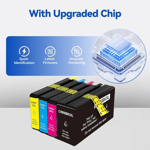 Miniatura 3 de Paquete combinado de cartuchos de tinta 950XL 951XL compatibles con HP 950 951 XL Uso con HP OfficeJet Pro 8600 8610 8620 8100 8630 8660 8640 8615
