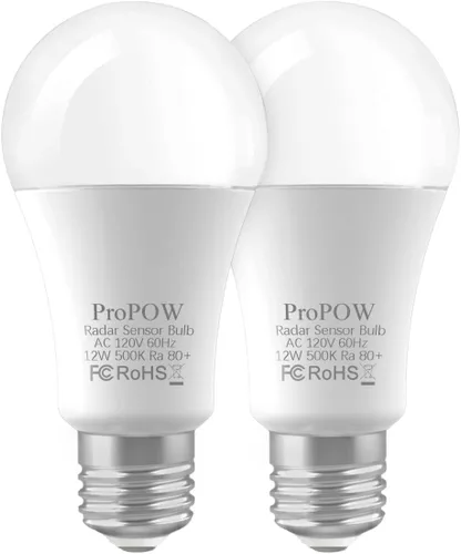 Miniatura 9 de Bombillas amarillas para insectos, del atardecer al amanecer, LED de 7 W, equivalente a 40 W, A19, encendido y apagado automático inteligente, 580