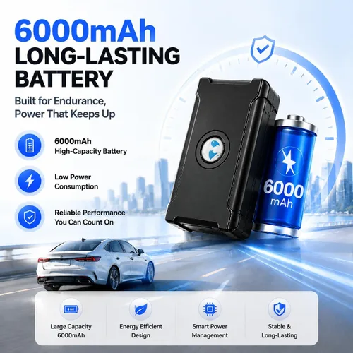 Miniatura 3 de Rastreador GPS 4G para vehículos, hasta 3 meses de duración de la batería, 6000 mAh, seguimiento en tiempo real 10S, geo-cerca, dispositivo