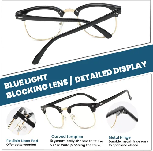 Miniatura 6 de GYU Gafas de luz azul, gafas con filtro de luz azul, para juego/lectura/TV/computadora con bloqueo de luz azul