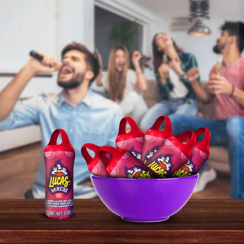 Miniatura 3 de Lucas Muecas - Paleta sabor cereza con chile en polvo, 8.8 onzas, cereza y chile para cestas de Pascua