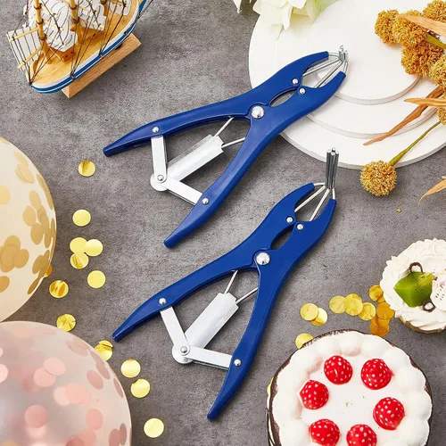 Miniatura 7 de Paquete de 2 herramientas para rellenar globos, alicates expansores de globos con apertura elástica de 4 vías para rellenar pétalos de lentejuelas